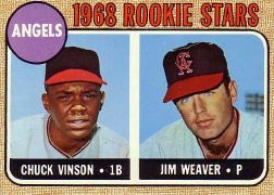 1968 Topps Baseball Cards      328     Rookie Stars-Chuck Vinson RC-Jim Weaver RC